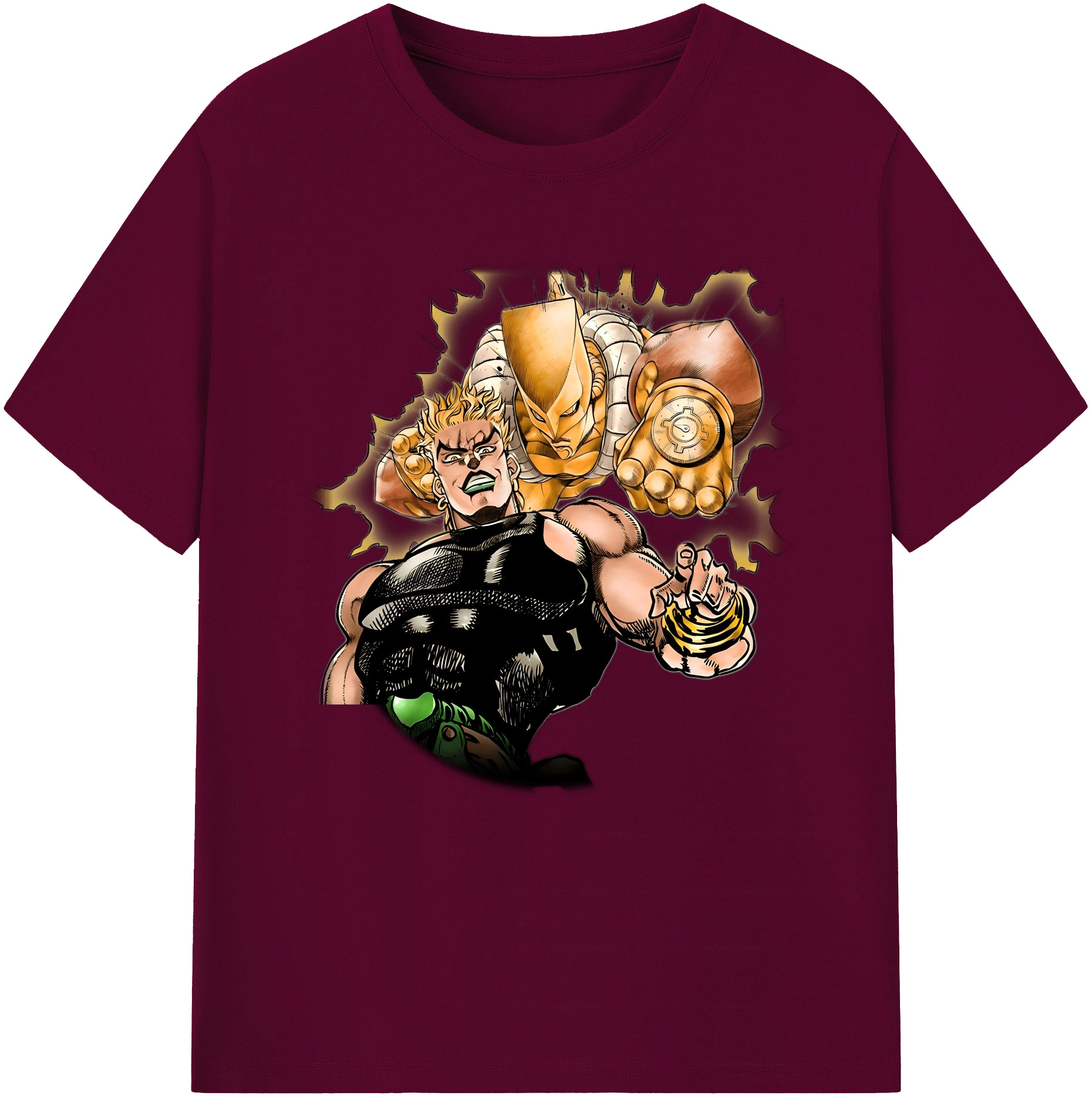 （画像用） ジョジョの奇妙な冒険 ディオ?ブランドー JoJo's Bizarre Adventure Dio Brando レディースカジュアルプリントTシャツ（綿100％）